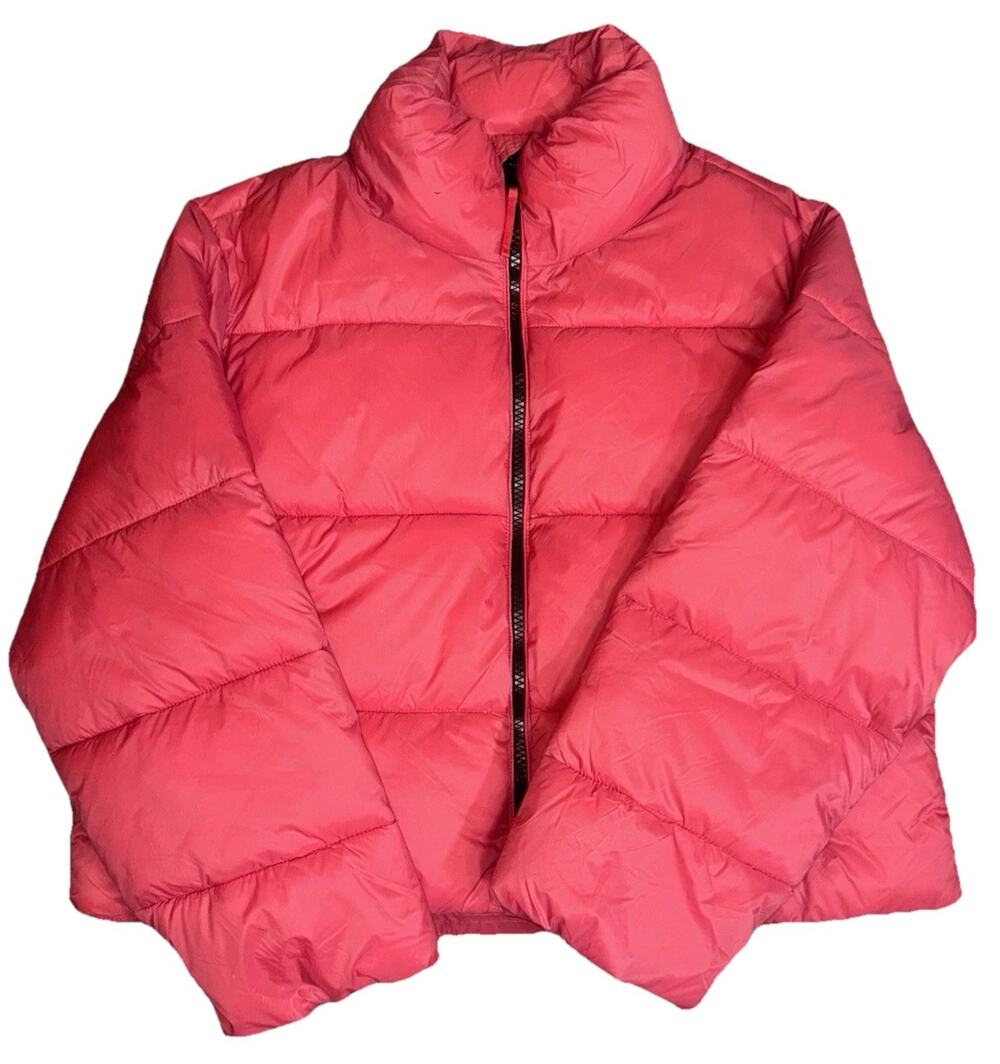 Old Navy Puffer Jacket Women’s‎ Medium Pink Full Zip Winter Coat NWOT